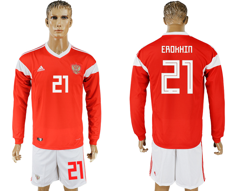 Maillot de foot RUSSIA LONG SLEEVE SUIT #21 EROKHIN  2018 FIFA W